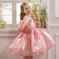 Girls' Princess Dress 256100 - Pink Off-Shoulder Puff Sleeve Formal Gown