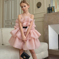Girls Princess Dress 24611 - Soft Ruffle Layered Gown with Black Bow