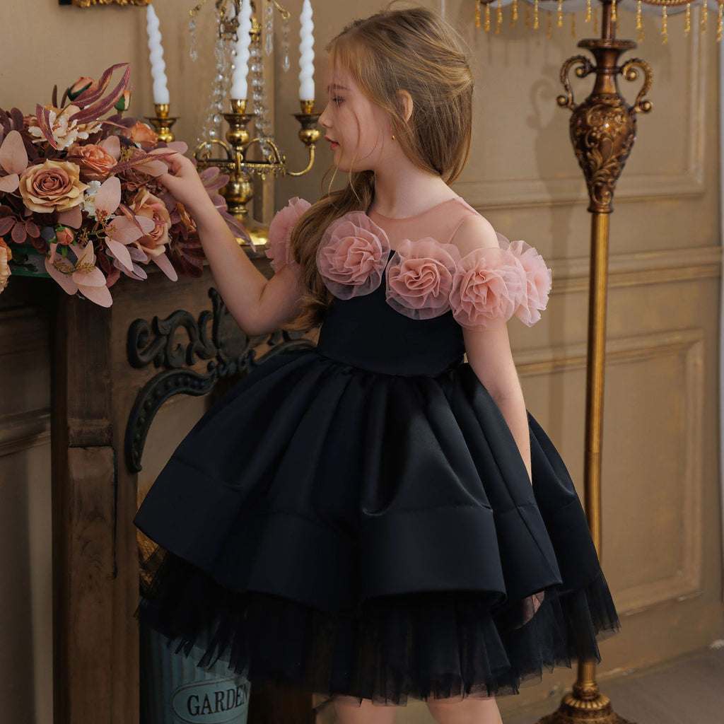 Girls' Princess Dress 256281 - Black Elegant Formal Gown
