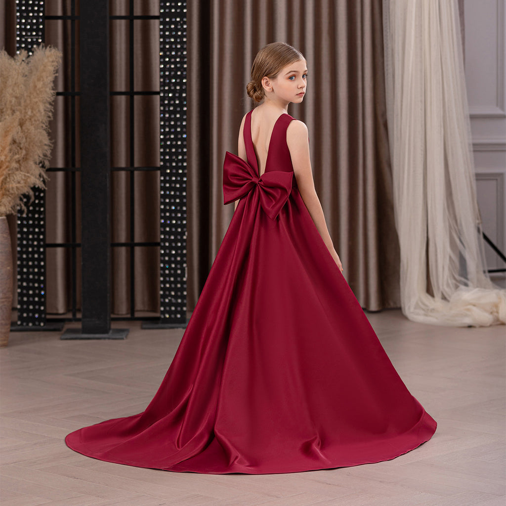Girls Princess Dress D24697 - Premium Soft Fabric Trailing Gown