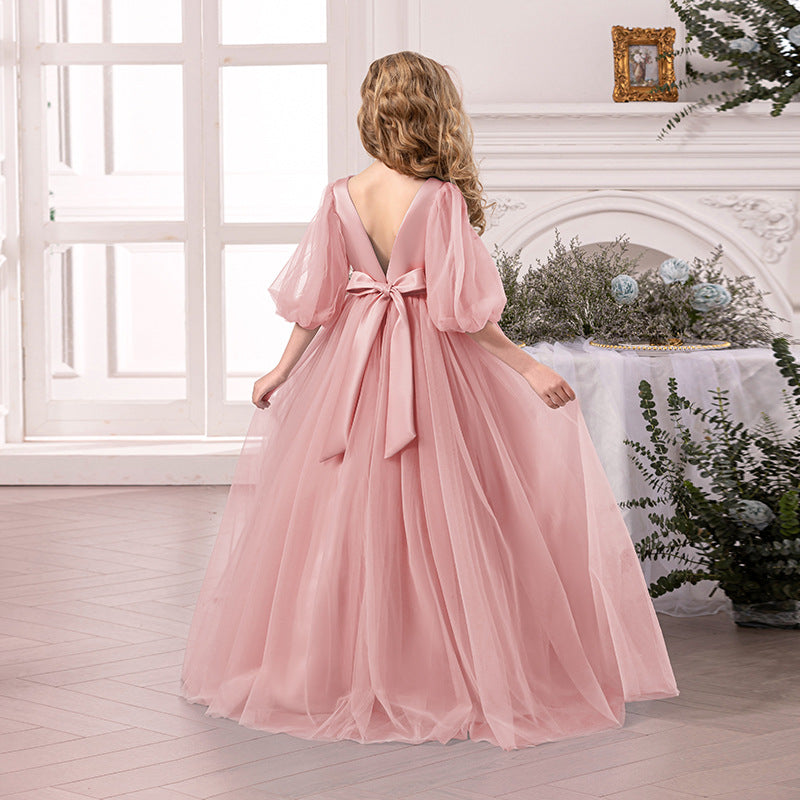 Girls Princess Dress D34025 - Premium Soft Fabric Ball Gown