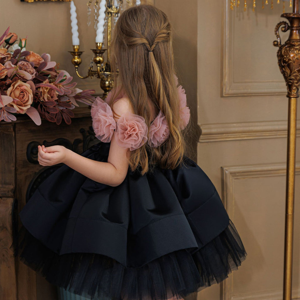 Girls' Princess Dress 256281 - Black Elegant Formal Gown